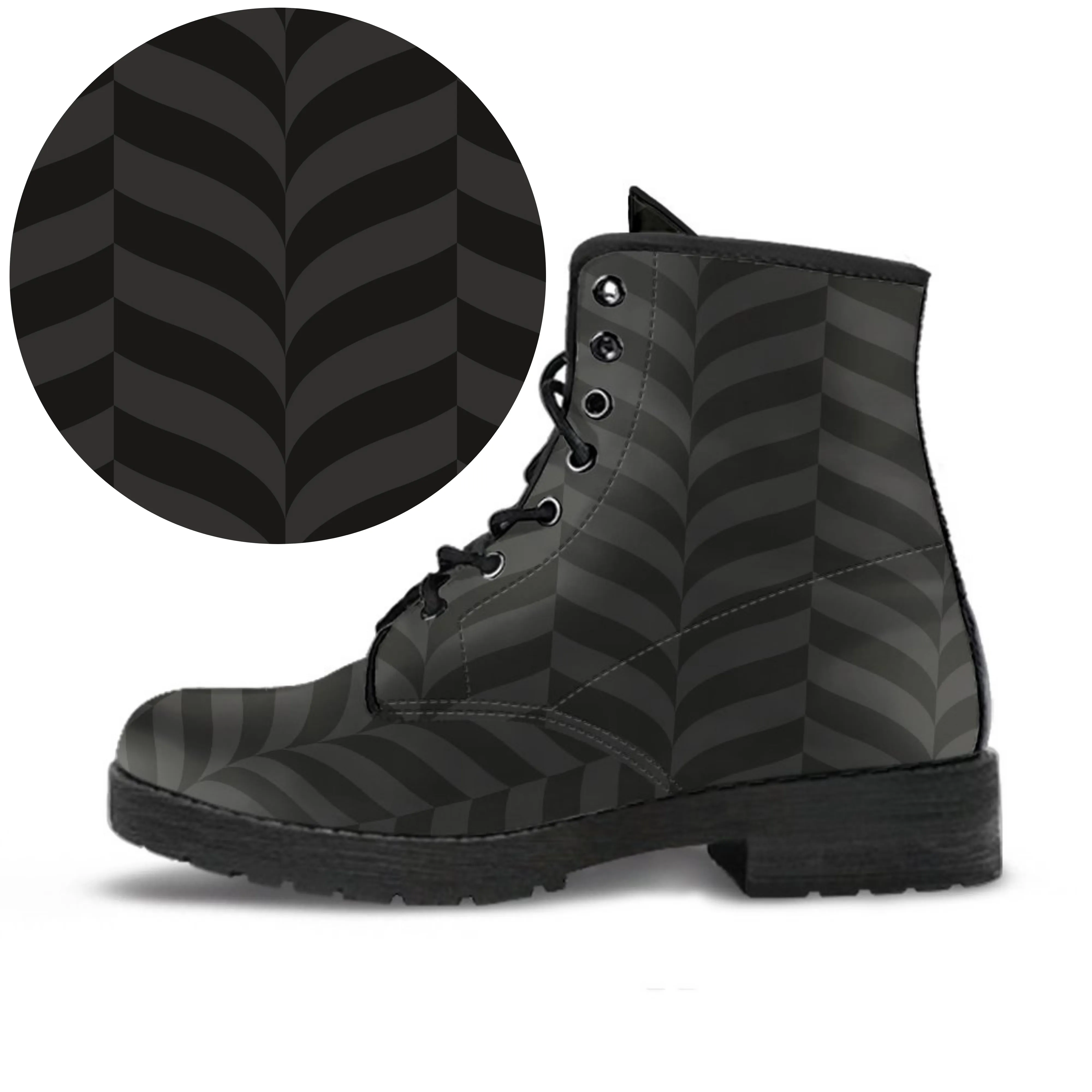 Combat Boots - Classic Pattern #102 | Unisex Boots, Custom Shoes, Hippie Boots, Lace Up Boots, 90s Boots, Women's Boots, Boots Men